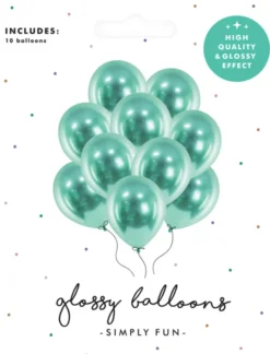 Balloner glossy grøn 10-pak
