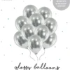 Balloner glossy sølv 10-pak