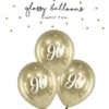 Ballon glossy 90 guld 6-pak