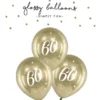 Ballon glossy 60 guld 6-pak