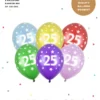 Ballon 25 metallic mix 6-pk