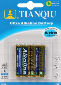 Batteri AAA alkaline 4-pak