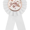 Bride to be badge med satinbånd