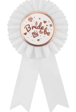 Bride to be badge med satinbånd