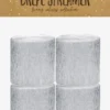 Crepepapir ruller sølv 4-pk
