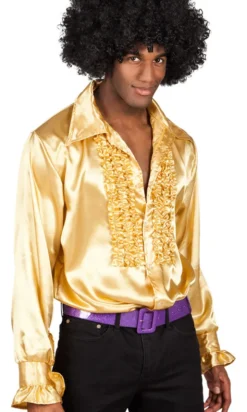 Disco skjorte guld, XL