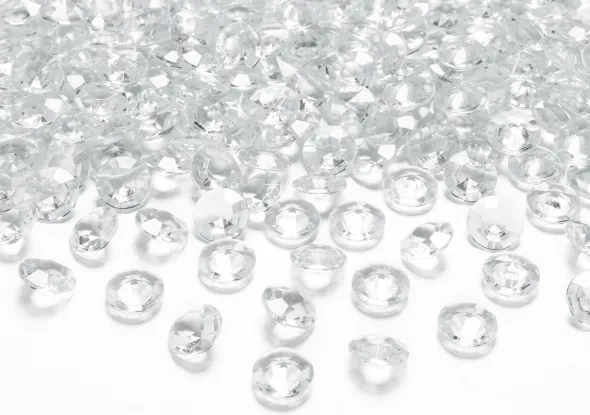 Falske diamanter 12 mm 100-pak