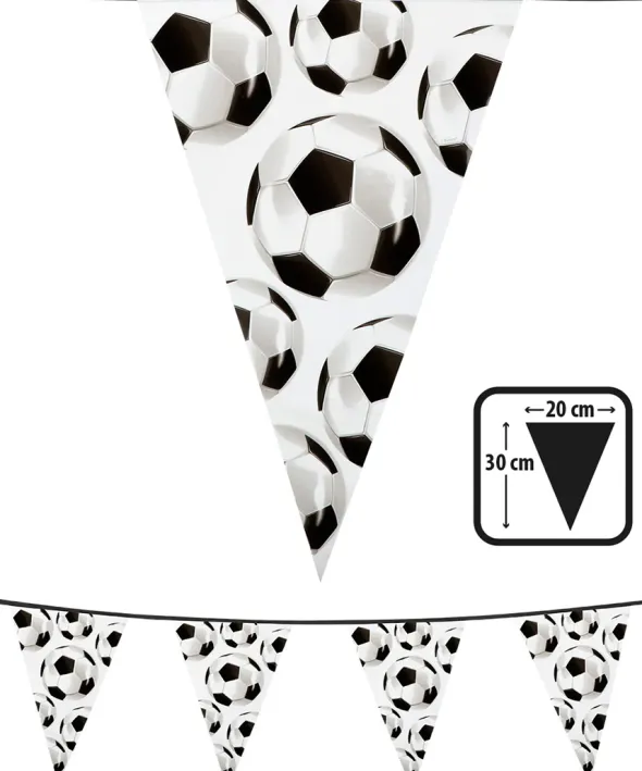 Flagguirlande fodbold, 6 m