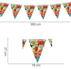 Flagguirlande Hawaii 3m