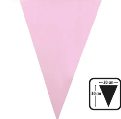 Flagguirlande lyserød 10 m