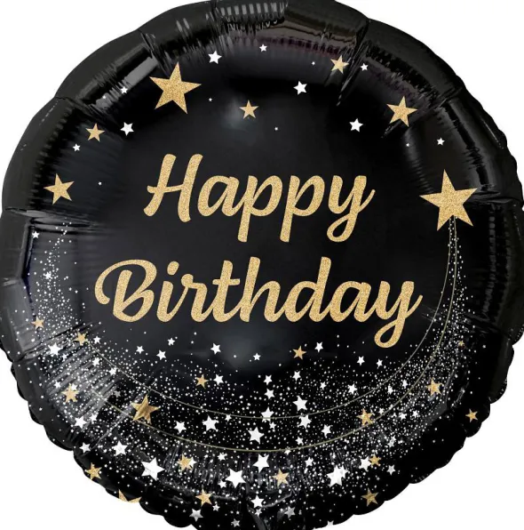 Folieballon Happy Birthday, sort