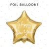 Folieballon Happy New Year, guld