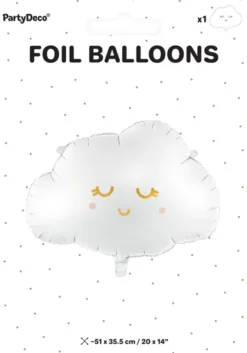 Folieballon sky 51x35 hvid
