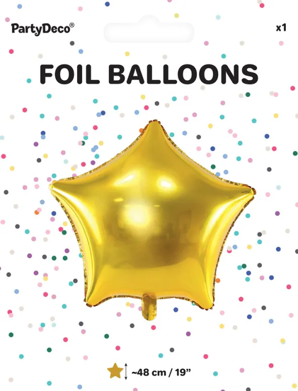 Folieballon stjerne guld