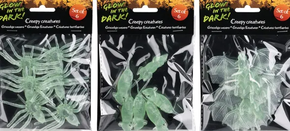 Glow in the Dark dyr 6-pak