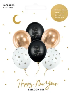 Happy New Year ballon 6-pak