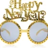 Happy New Year solbriller, guld