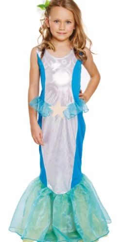 Havfrue kostume 7-9 år