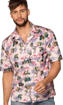 Hawaii skjorte flamingo L