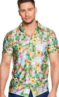 Hawaii skjorte hibiscus, XL