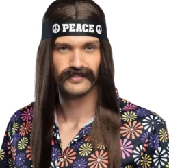 Hippie overskæg, brun