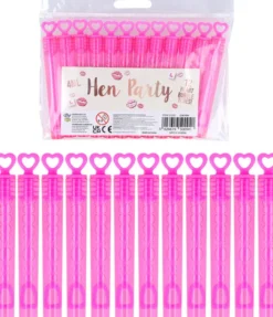 Hjerte sæbebobler pink 12-pak