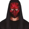 Hockey maske rød med hætte