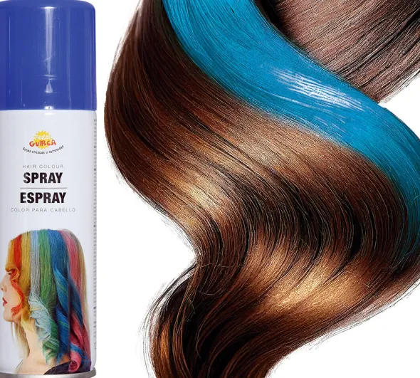 Hårfarve spray blå
