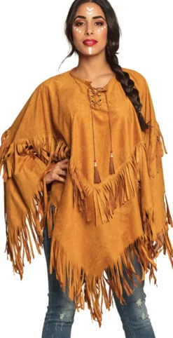 Indianer kvinde poncho
