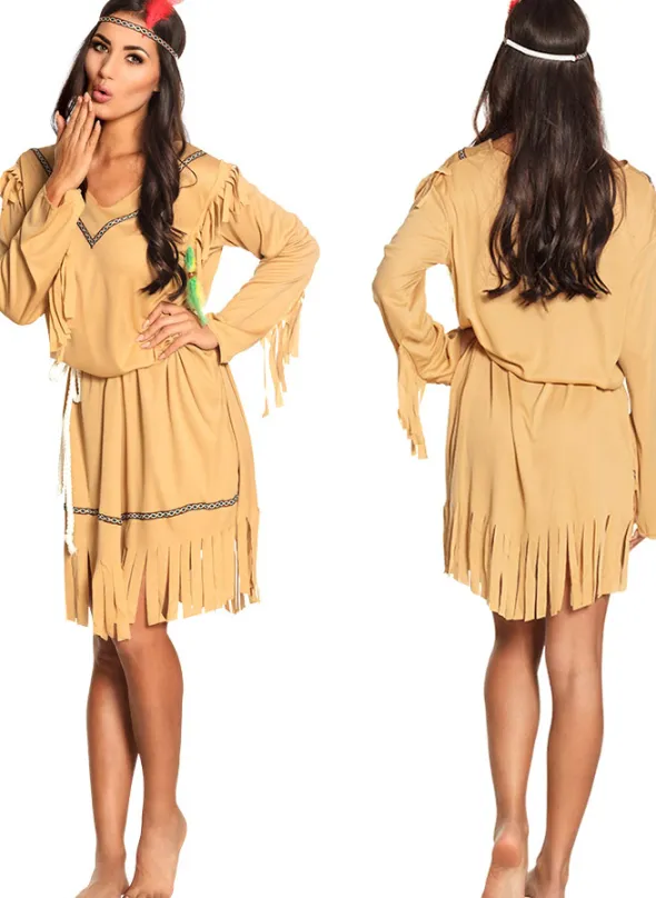 Indianerpige kostume, M