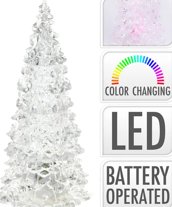 Juletræ akryl LED 12 cm