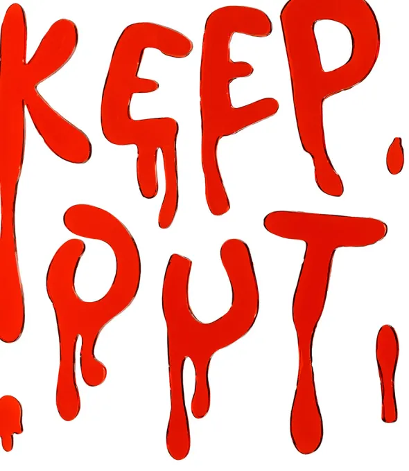 Keep Out gel vinduesklæb
