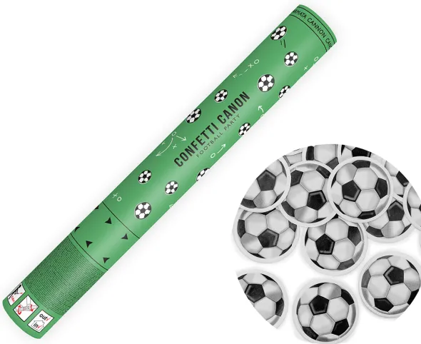 Konfettirør fodbold 40 cm