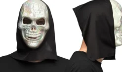 Kraniemaske med hætte, perlemor