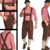 Lederhosen justerbar brun, L