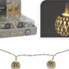 Lyskæde m/10 LED sølvkugler