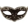 Maskerade maske, sort/sølv