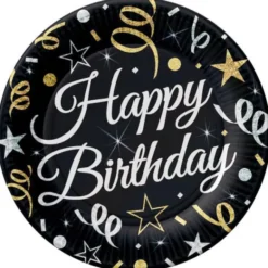 Paptallerken Happy Birthday 6-pk