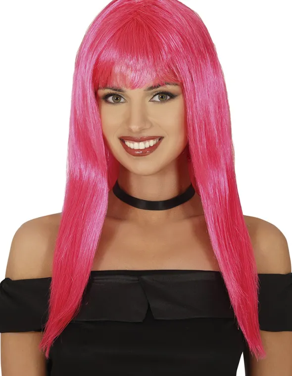 Paryk lang, pink