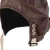 Pilot-hue retro, læderlook