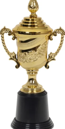 Pokal på fod 28 cm, guld