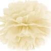 Pompom papir 25 cm creme