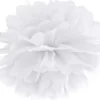 Pompom papir 25 cm hvid
