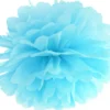 Pompom papir 25 cm lyseblå