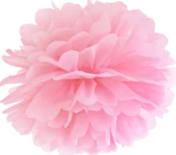 Pompom papir 35 cm lyserød