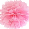 Pompom papir 25 cm lyserød