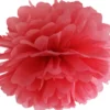 Pompom papir 25 cm rød