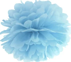 Pompom papir 25 cm støvblå
