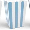 Popcorn bæger blå/hvid 6-pak