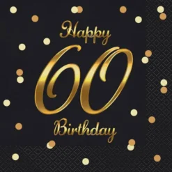 Servietter Happy 60 Birthday